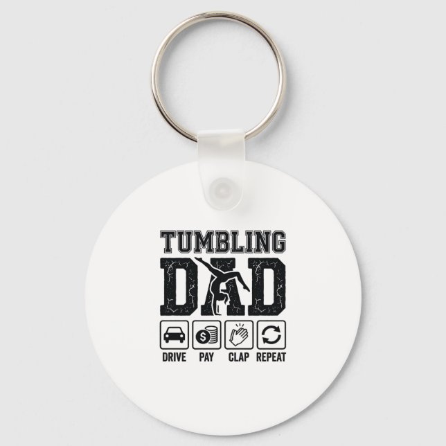 Porte-clés Conception de T-shirt Tumbling Dad Drive Pay Clap  (Recto)