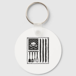 Porte-clés Conception de T-shirt Ustensiles de Cuisine Drapea