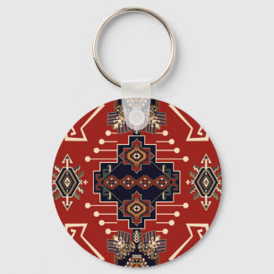Porte-clés Conception de tapis ornementaux : Géométrique Vint