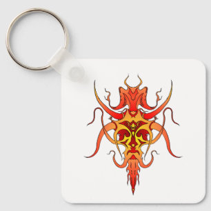 Porte-clés Conception de tatouage tribal démoniaque
