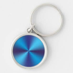 Porte-clés Conception de texture métallique bleue-47456