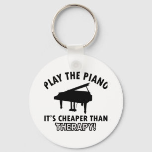 Porte-clés conception de thérapie de piano