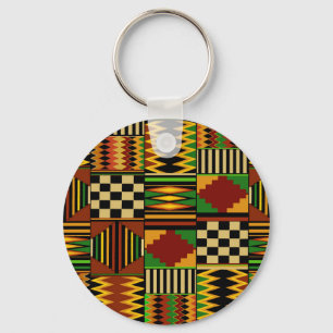 Porte-clés Conception de tissu Royal Kente en Afrique