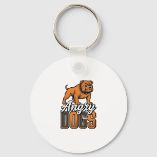 Porte-clés Conception de typographie Bulldog vintage Angry Do