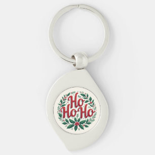 Porte-clés Conception de typographie de couronne de Noël Ho H