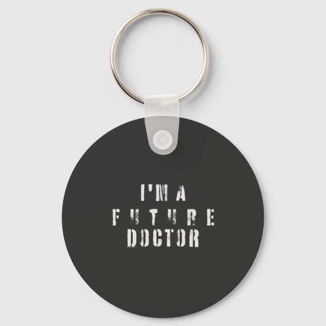 Porte-clés Conception de typographie grunge de futur docteur (Recto)