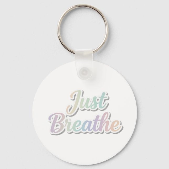 Porte-clés Conception de typographie motivationnelle pastel « (Recto)