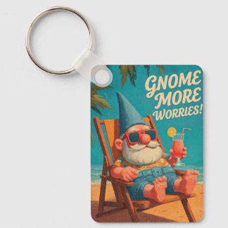 Porte-clés Conception de vacances à la plage de gnome de styl