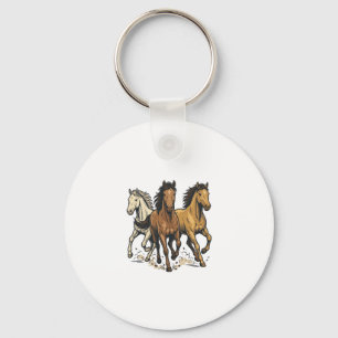 Porte-clés Conception de vecteur d'art de chevaux de course v