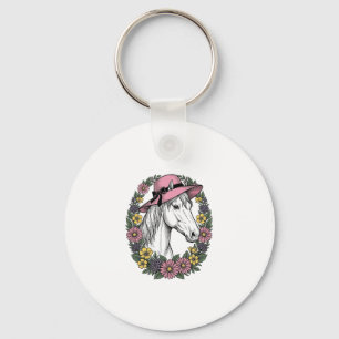 Porte-clés Conception de vecteur d'art de portrait de cheval