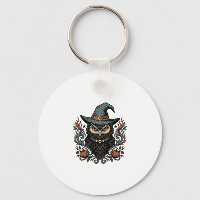 Porte-clés Conception de vecteur de chapeau de sorcière de hi (Recto)