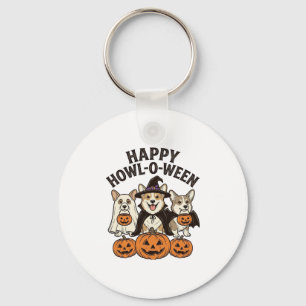 Porte-clés Conception de vecteur de chien de Halloween de Cor