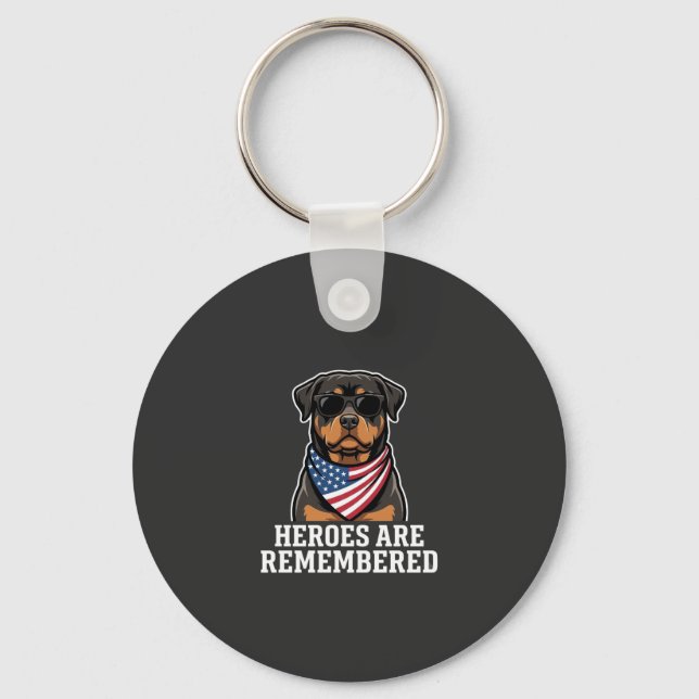 Porte-clés Conception de vecteur de chien héros Rottweiler pa (Recto)