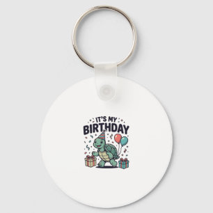 Porte-clés Conception de vecteur de fête de tortue d'annivers