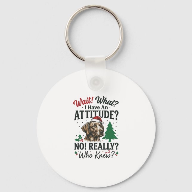 Porte-clés Conception de vecteur de Noël d'attitude de chien  (Recto)