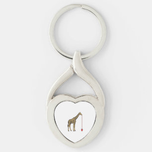 Porte-clés Conception de vecteur de paille à boire de girafe 
