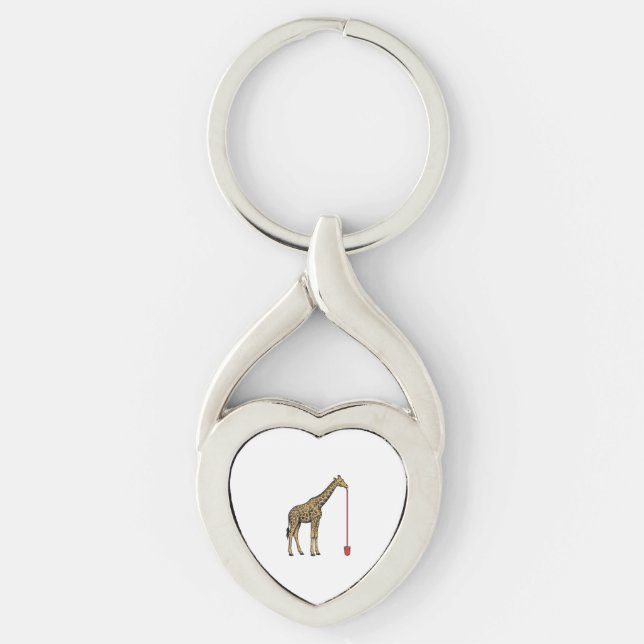 Porte-clés Conception de vecteur de paille à boire de girafe  (Devant)