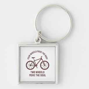 Porte-clés Conception de vélo Cool - Deux roues qui font boug