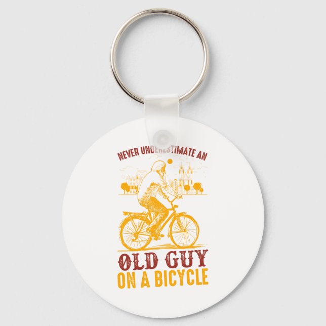 Porte-clés Conception de vieux motard | Bicyclette | Ne sous- (Recto)