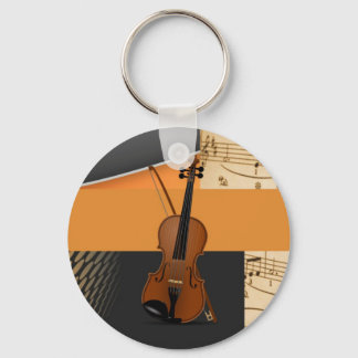 Porte-clés Conception de violon d'art Abstrait