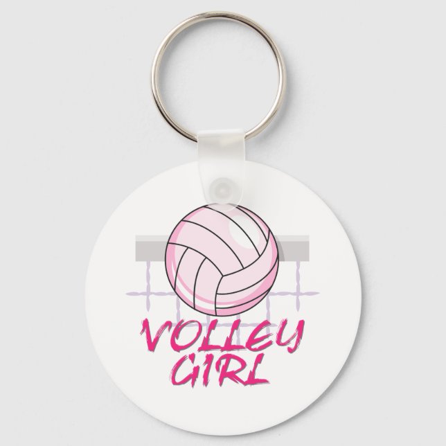 Porte-clés conception de volley-ball fille de vallée (Recto)