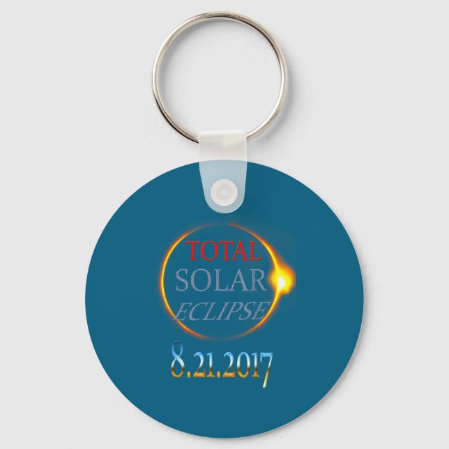 Porte-clés Conception d'éclipse solaire totale 2017 (Recto)
