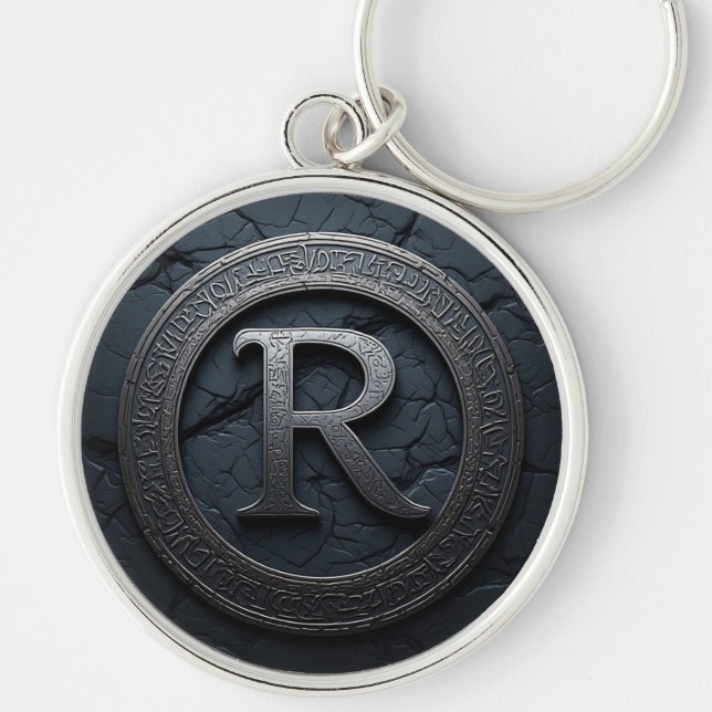 Porte-clés ⚫ Conception d'emblème de monogramme de lettre cel (Devant)