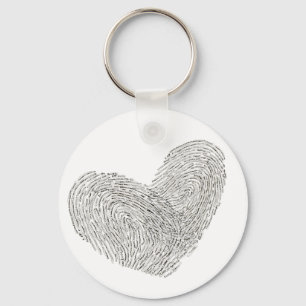 Porte-clés Conception des textes de coeur dans le joint de