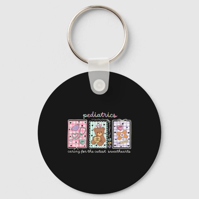 Porte-clés Conception d'infirmière en pédiatrie pour la Saint (Recto)