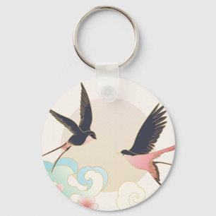 Porte-clés Conception d'oiseaux d'hirondelle élégants