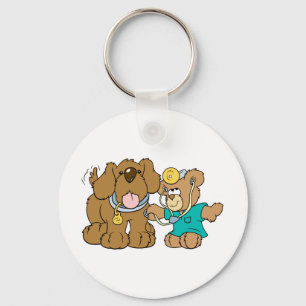 Porte-clés conception d'ours en peluche vétérinaire