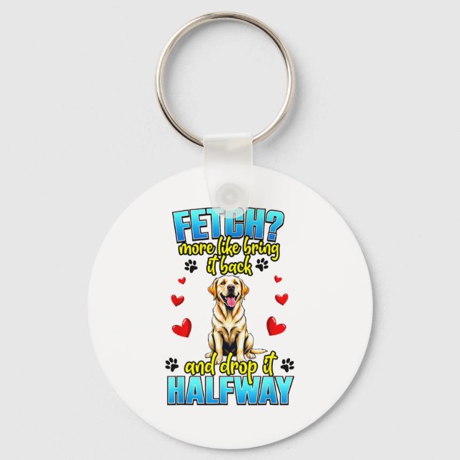 Porte-clés Conception drôle de Labrador Retriever pour propri (Recto)