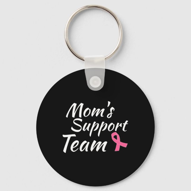 Porte-clés Conception du cancer du sein Moms Soutien de l'équ (Recto)