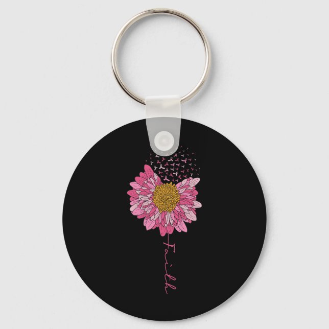 Porte-clés Conception Du Cancer Du Sein Pour Un Supporteur Ou (Recto)