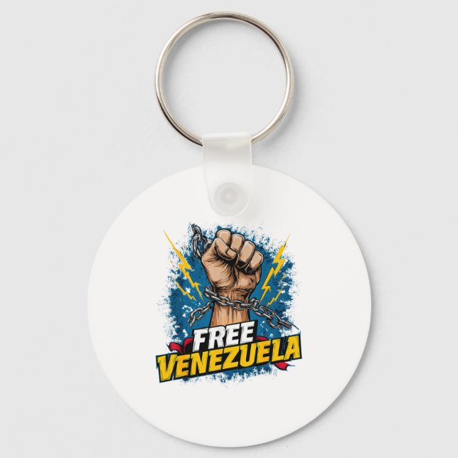 Porte-clés Conception du drapeau du Venezuela Cœur du Venezue (Recto)