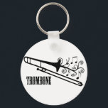 Porte-clés Conception du vecteur Trombone<br><div class="desc">T-shirts et cadeaux Trombone Vector Design</div>