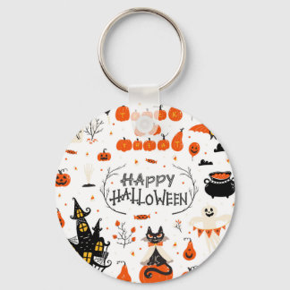 Porte-clés Conception d'un jeu Vintage d'éléments Halloween