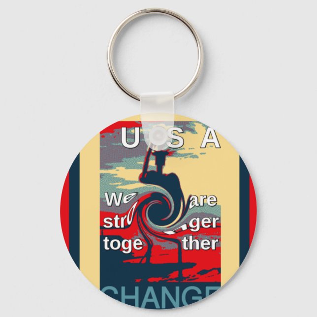 Porte-clés Conception d'unité USA Changement : Ensemble plus  (Recto)