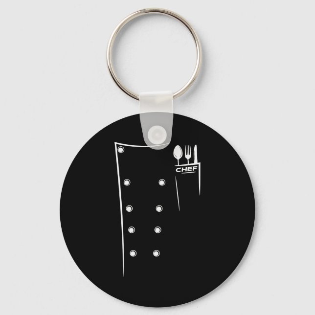 Porte-clés Conception d'ustensiles de cuisine tenue de chef c (Recto)