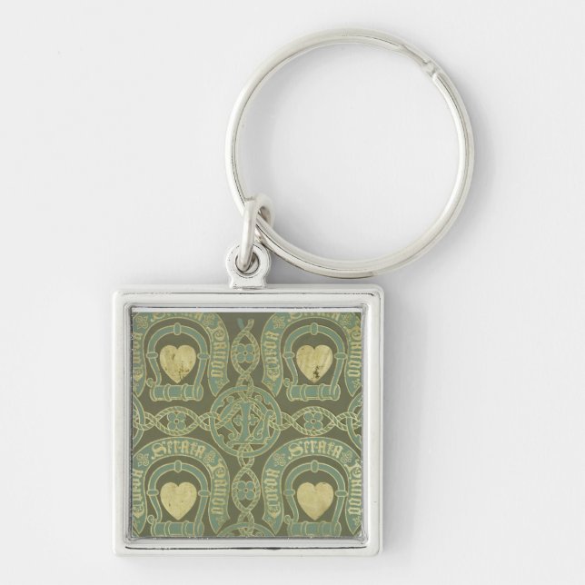 Porte-clés Conception ecclésiastique de papier peint de motif (Devant)