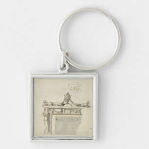 Porte-clés Conception esquissée pour une cheminée (le stylo