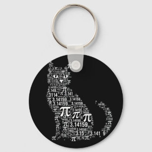 Porte-clés Conception geek de chat drôle amateur de maths