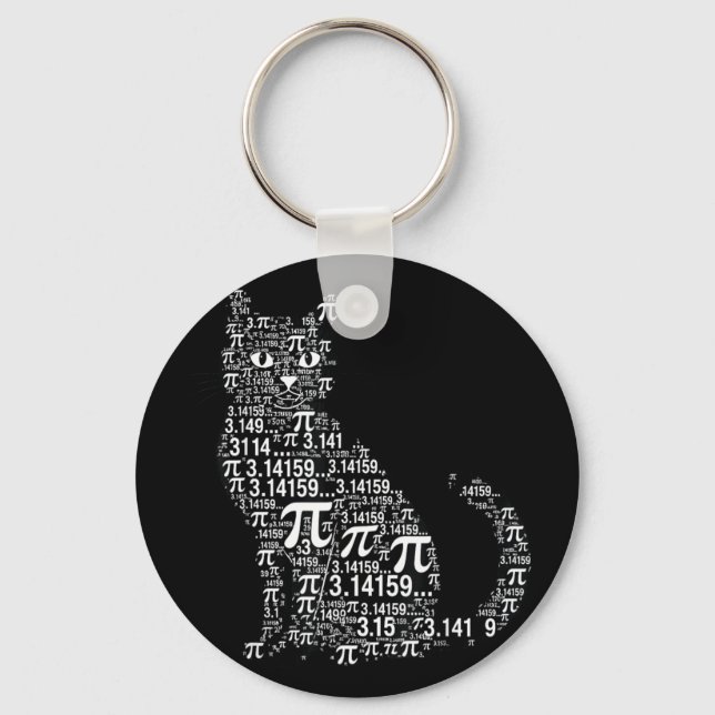 Porte-clés Conception geek de chat drôle amateur de maths  (Recto)