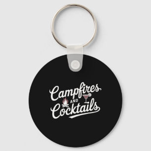 Porte-clés Conception Graphique De Camping D'été Feu De Camp