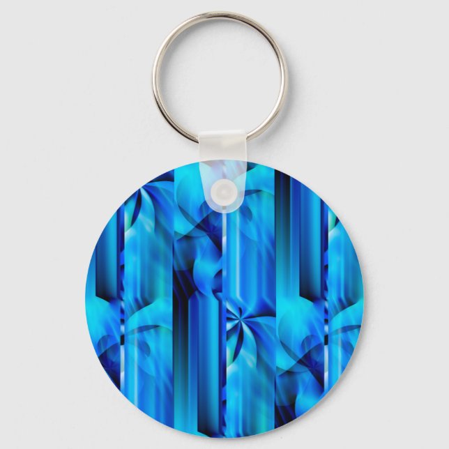Porte-clés Conception Graphique Sans Couture - bleu noir I (Recto)