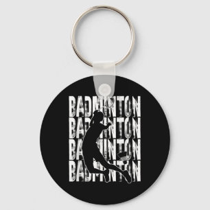 Porte-clés Conception Graphique Thème Amoureux de Badminton