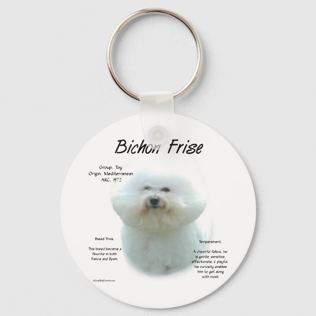 Porte-clés Conception historique de Bichon Frise (Recto)