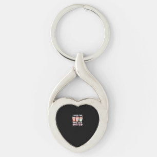 Porte-clés Conception minimale de Je t'aime 
