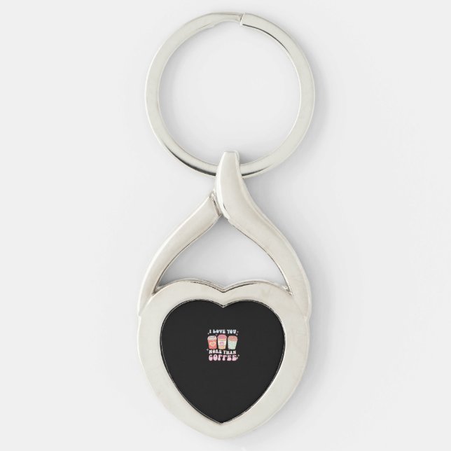 Porte-clés Conception minimale de Je t'aime  (Devant)