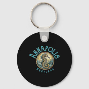 Porte-clés Conception nautique de hippocampe du Maryland à An